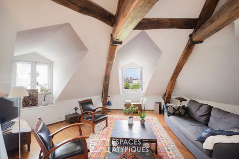 Architect’s duplex with view of Montmartre in the heart of the Enfants Rouges district