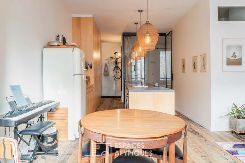 Loft renovated in old theater boxes