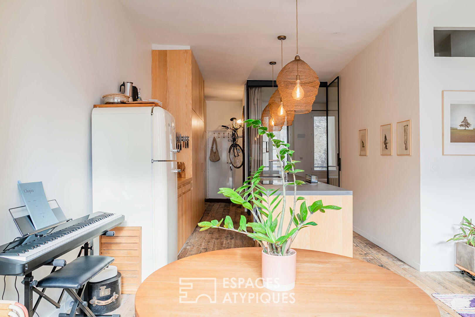 Loft renovated in old theater boxes