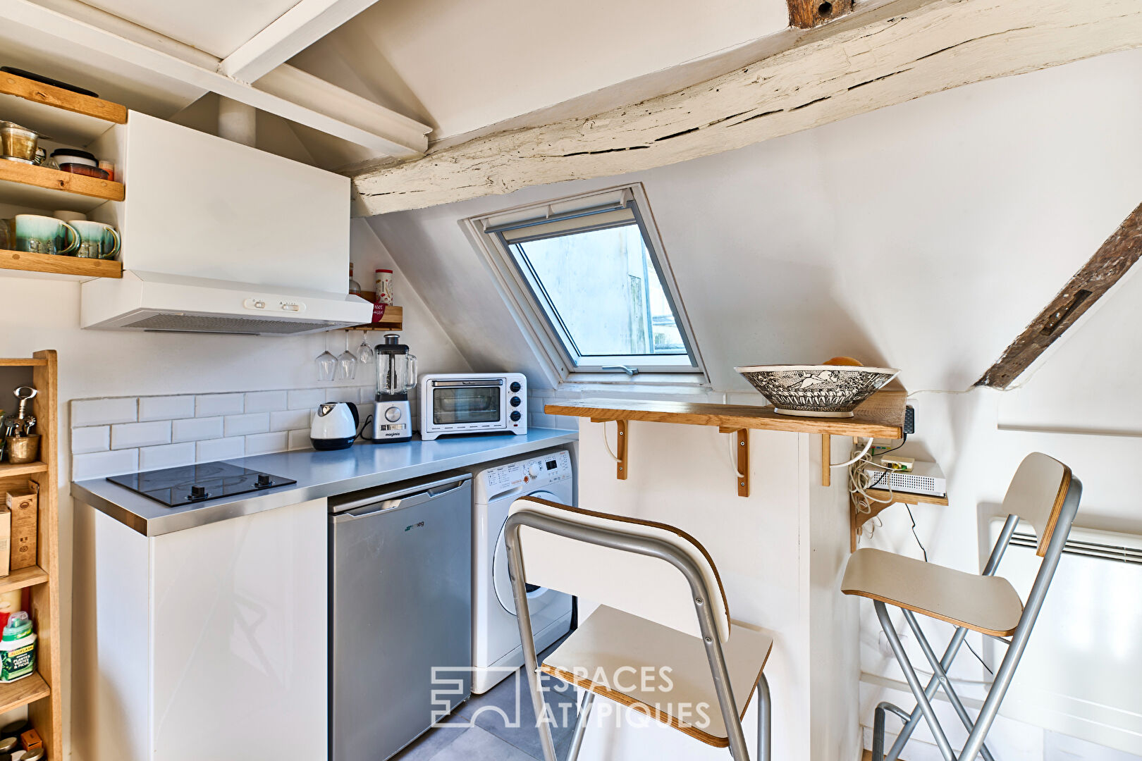 Appartement avec terrasse dans le Marais en dernier étage