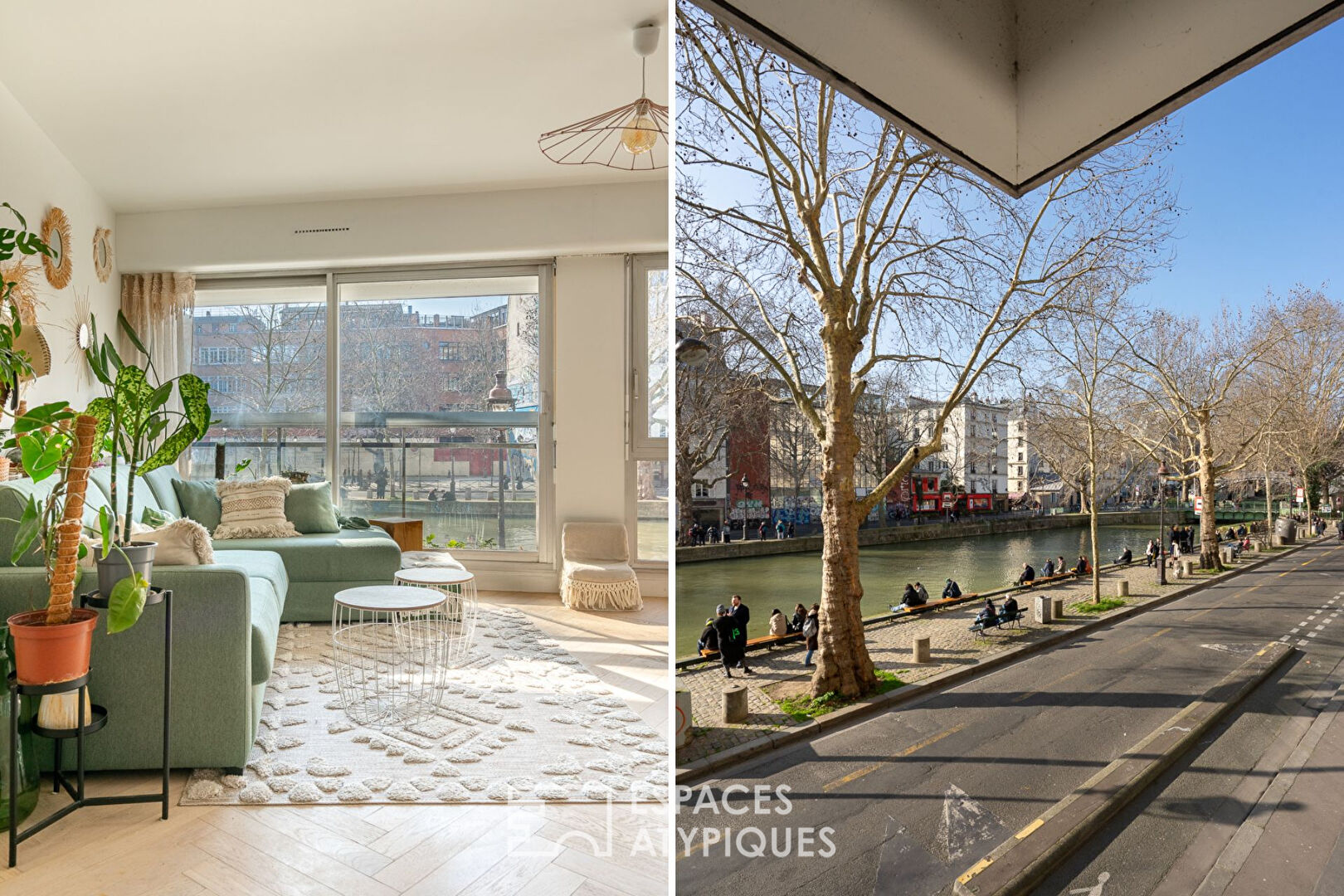 Renovated apartment with view of the St Martin canal